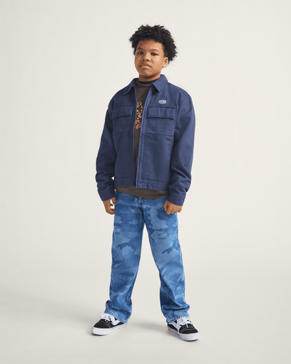 Kids Mcavoy Zip Station Jacket in Parisian Night Blue | Vans on sale