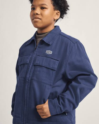 Kids Mcavoy Zip Station Jacket in Parisian Night Blue | Vans on sale