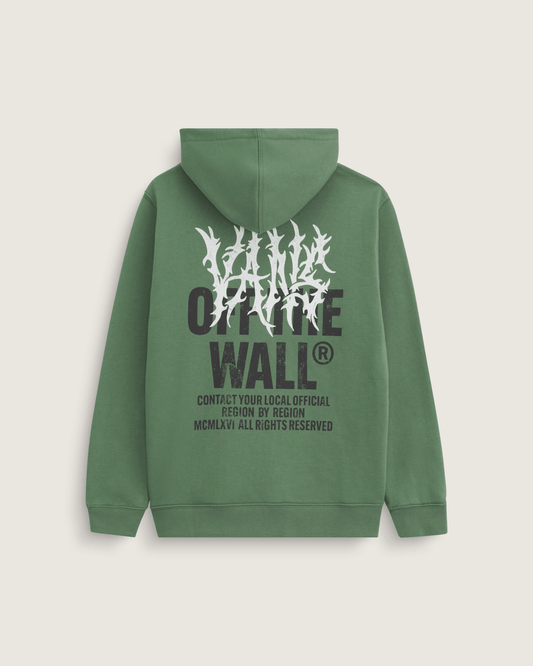 Kids Metal Wall Zip Hoodie in Pine Forest Green | Vans online