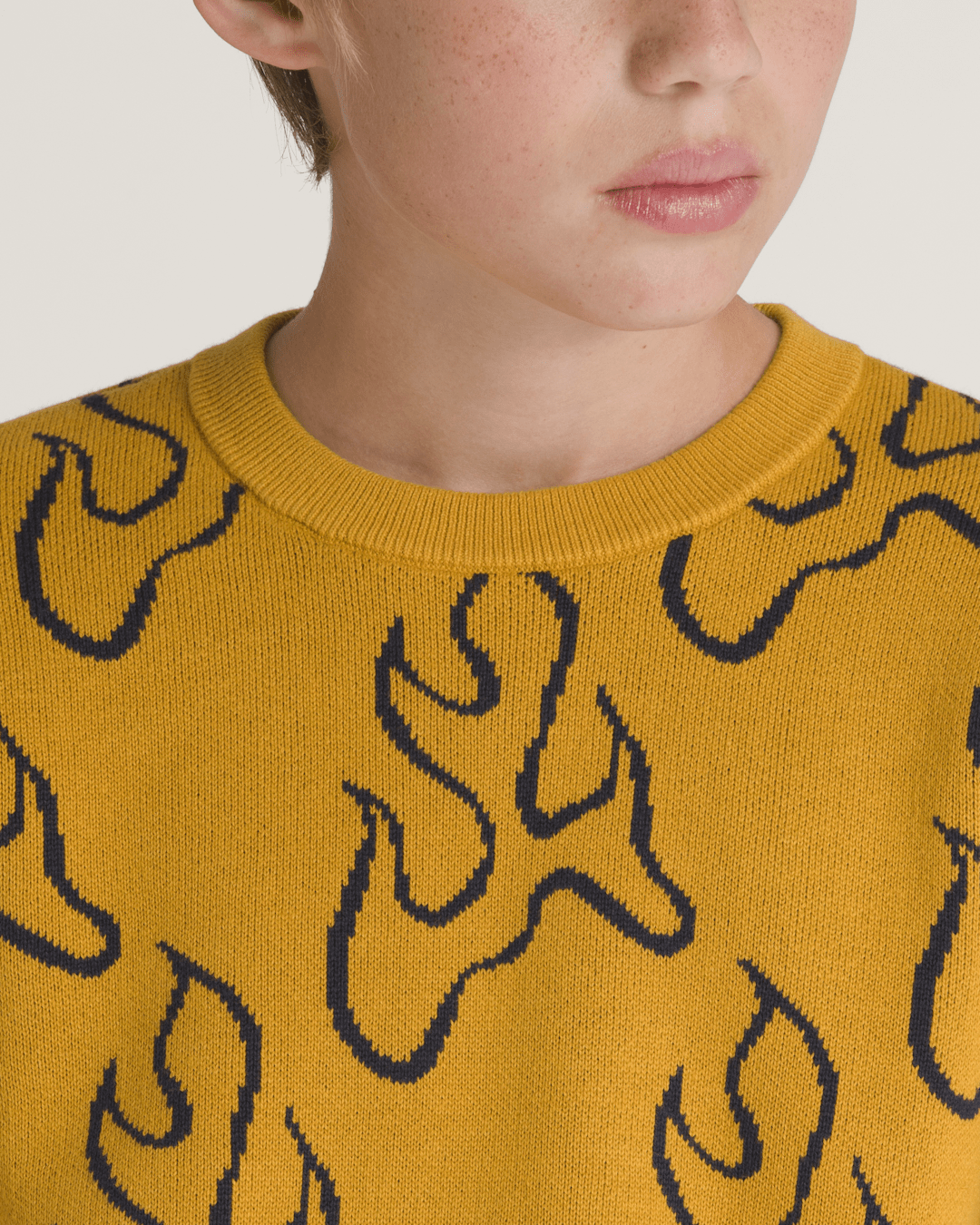 Kids Blaze Crew Sweater in Harvest Gold Yellow | Vans discount