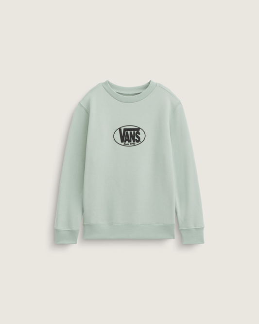 Little Kids Classic Oval Crew Sweatshirt in Grey Olive Green | Vans on sale