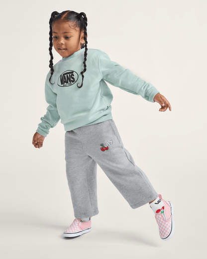 Little Kids Classic Oval Crew Sweatshirt in Grey Olive Green | Vans on sale