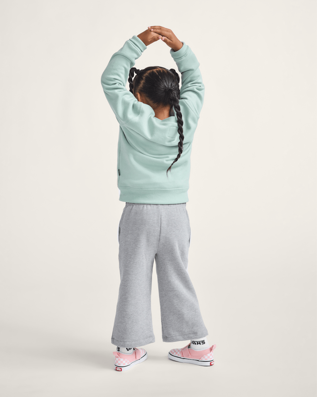 Little Kids Classic Oval Crew Sweatshirt in Grey Olive Green | Vans on sale