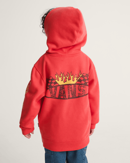 Little Kids Racing Flames Pullover Hoodie in Crimson Haze Red | Vans online