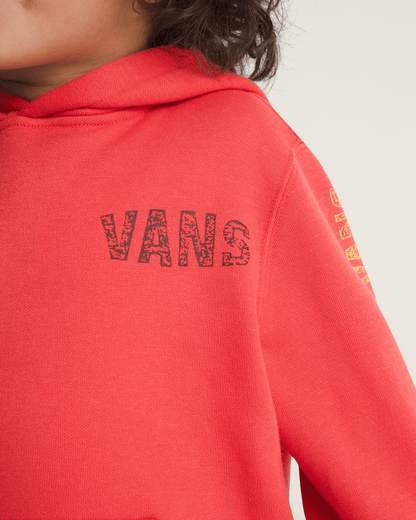 Little Kids Racing Flames Pullover Hoodie in Crimson Haze Red | Vans online