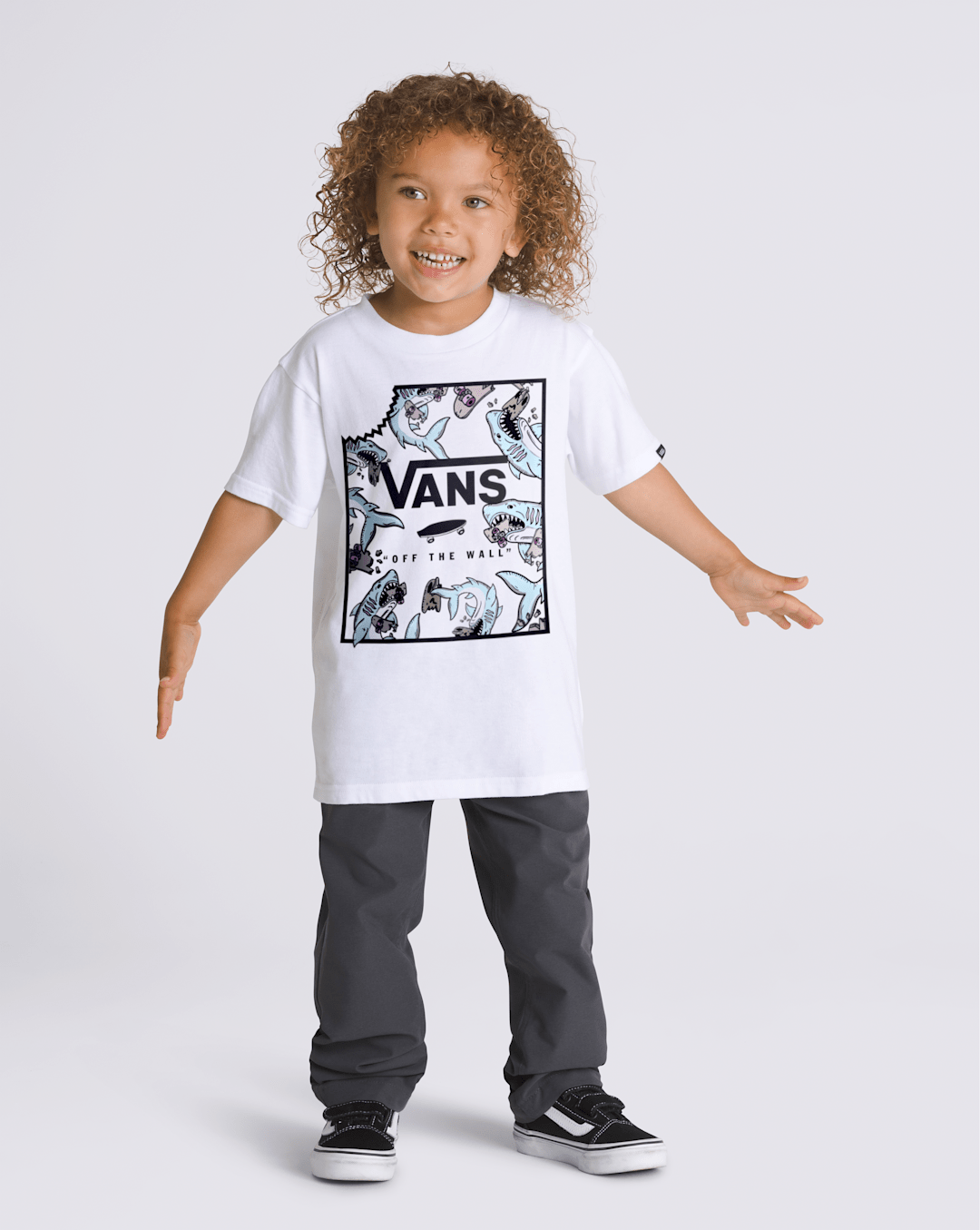 Kids Little Kids Shark Bite T-Shirt in White | Vans outlet