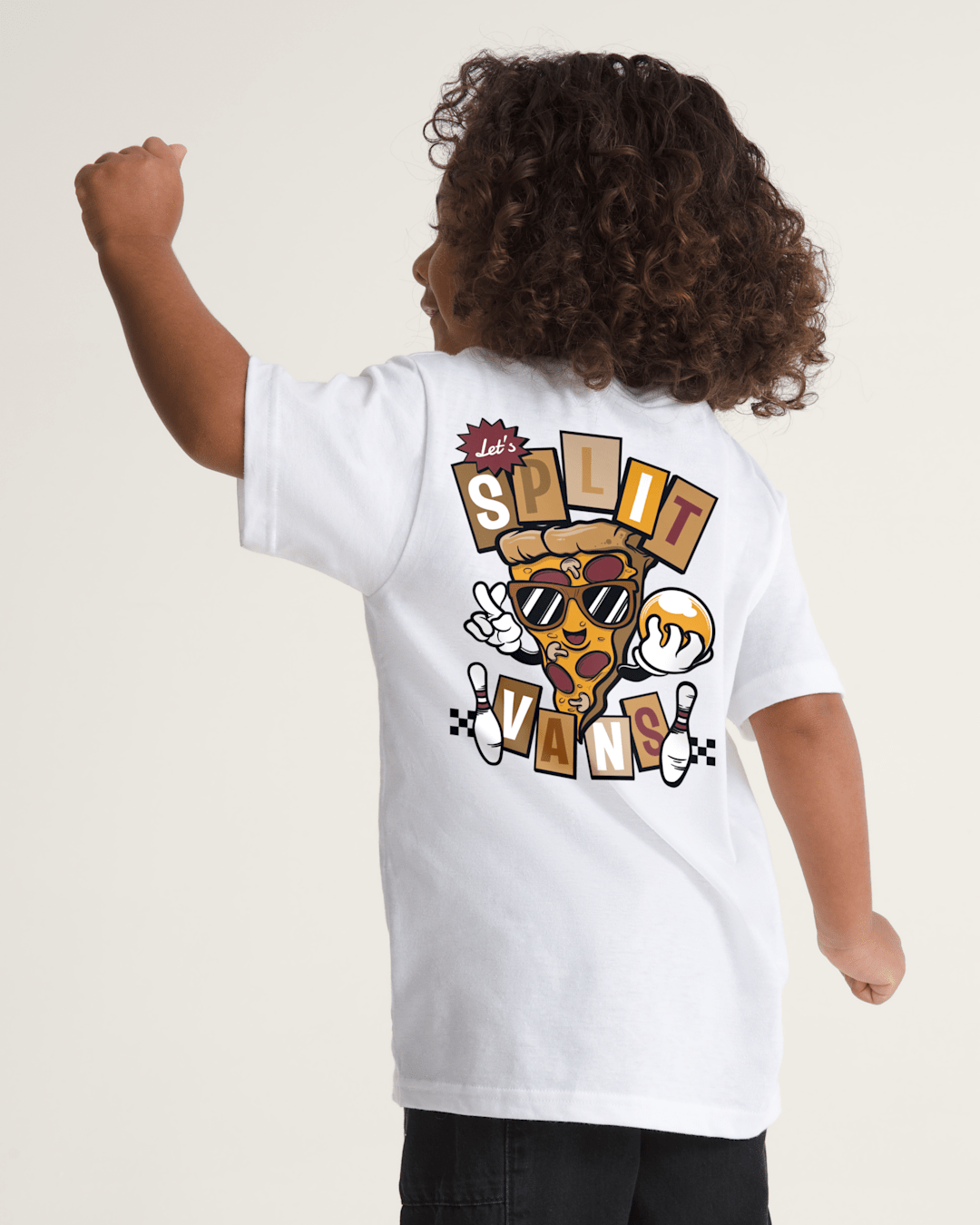 Little Kids Let's Split T-Shirt in White | Vans outlet