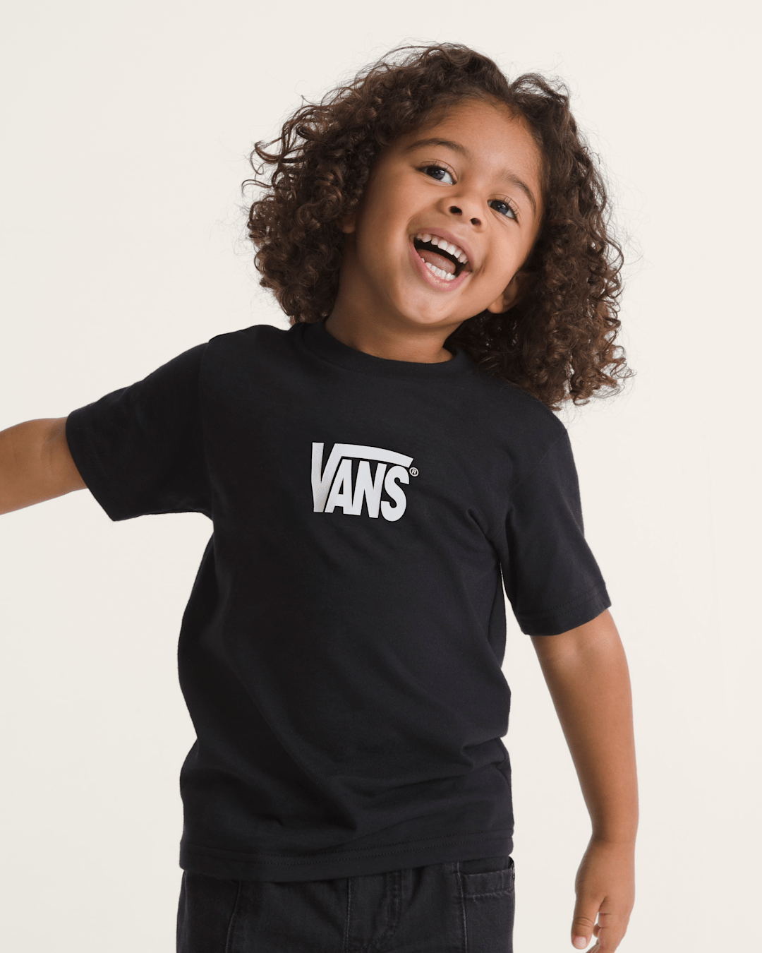 Little Kids Stretch Logo T-Shirt in Black | Vans sale