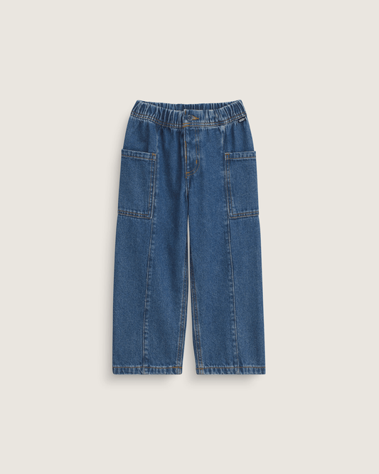 Little Kids Naithin 2.0 Elastic Waist Denim Pants in Vintage Indigo Blue | Vans on sale