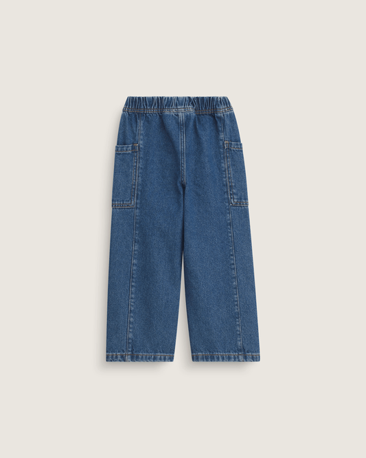 Little Kids Naithin 2.0 Elastic Waist Denim Pants in Vintage Indigo Blue | Vans on sale