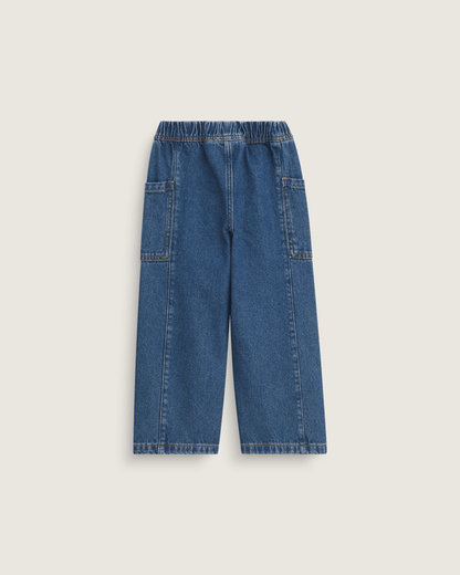 Little Kids Naithin 2.0 Elastic Waist Denim Pants in Vintage Indigo Blue | Vans on sale