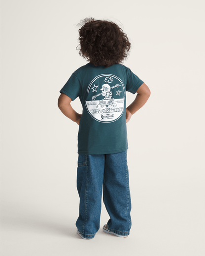 Little Kids Naithin 2.0 Elastic Waist Denim Pants in Vintage Indigo Blue | Vans on sale