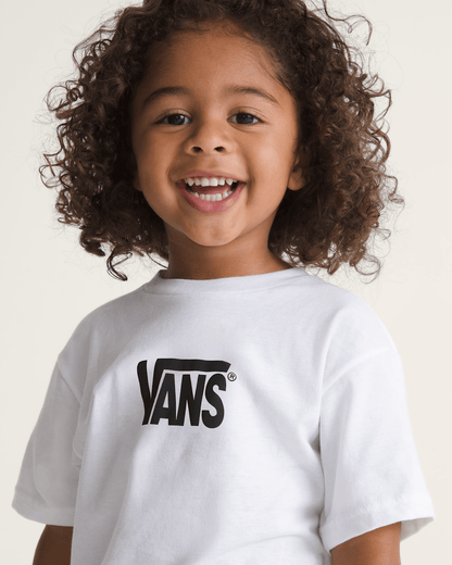 Little Kids Stretch Logo T-Shirt in White | Vans sale