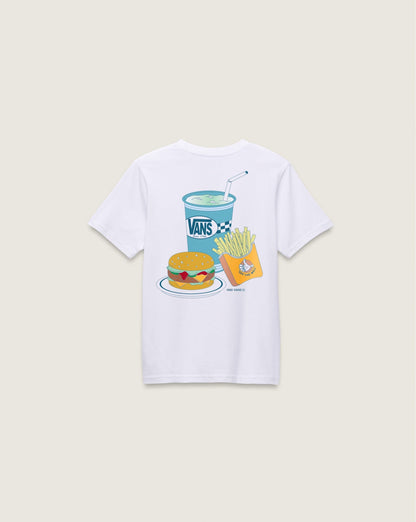 Little Kids Mealin and Dealin T-Shirt in White | Vans near me