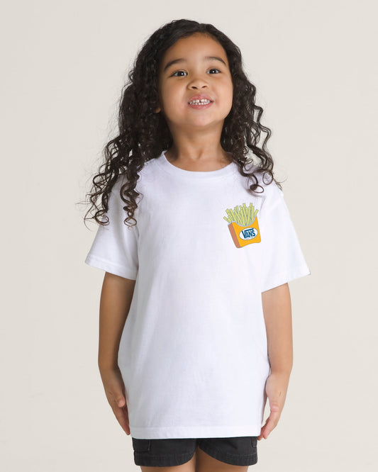Little Kids Mealin and Dealin T-Shirt in White | Vans near me