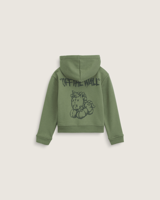 Little Kids Unicorn Zip Hoodie in Pine Forest Green | Vans near me