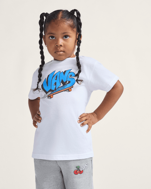 Little Kids Vans Sk8 T-Shirt in White | Vans sale