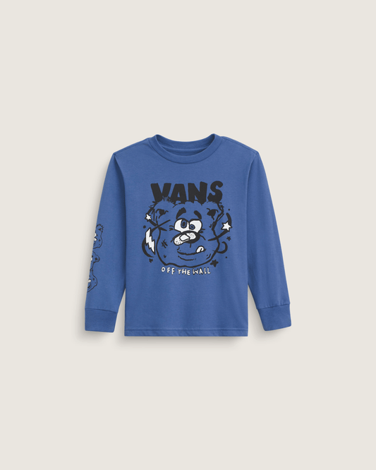 Little Kids Dizzy Bear Long Sleeve T-Shirt in True Navy Blue | Vans discount
