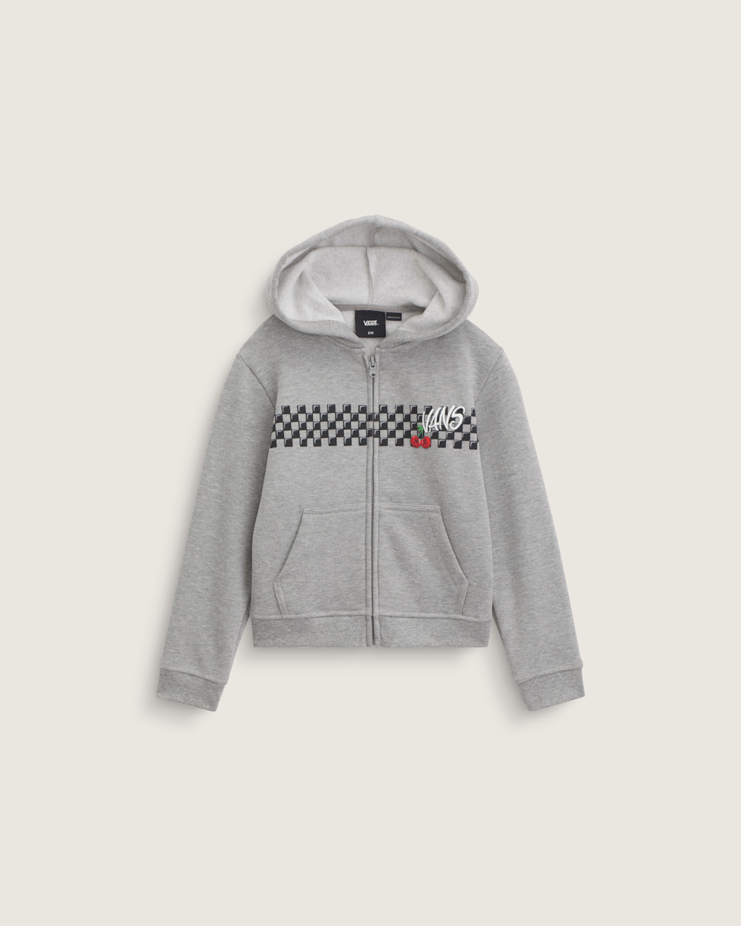 Little Kids Checker Cherries Pullover Hoodie in Cement Heather Grey | Vans sale
