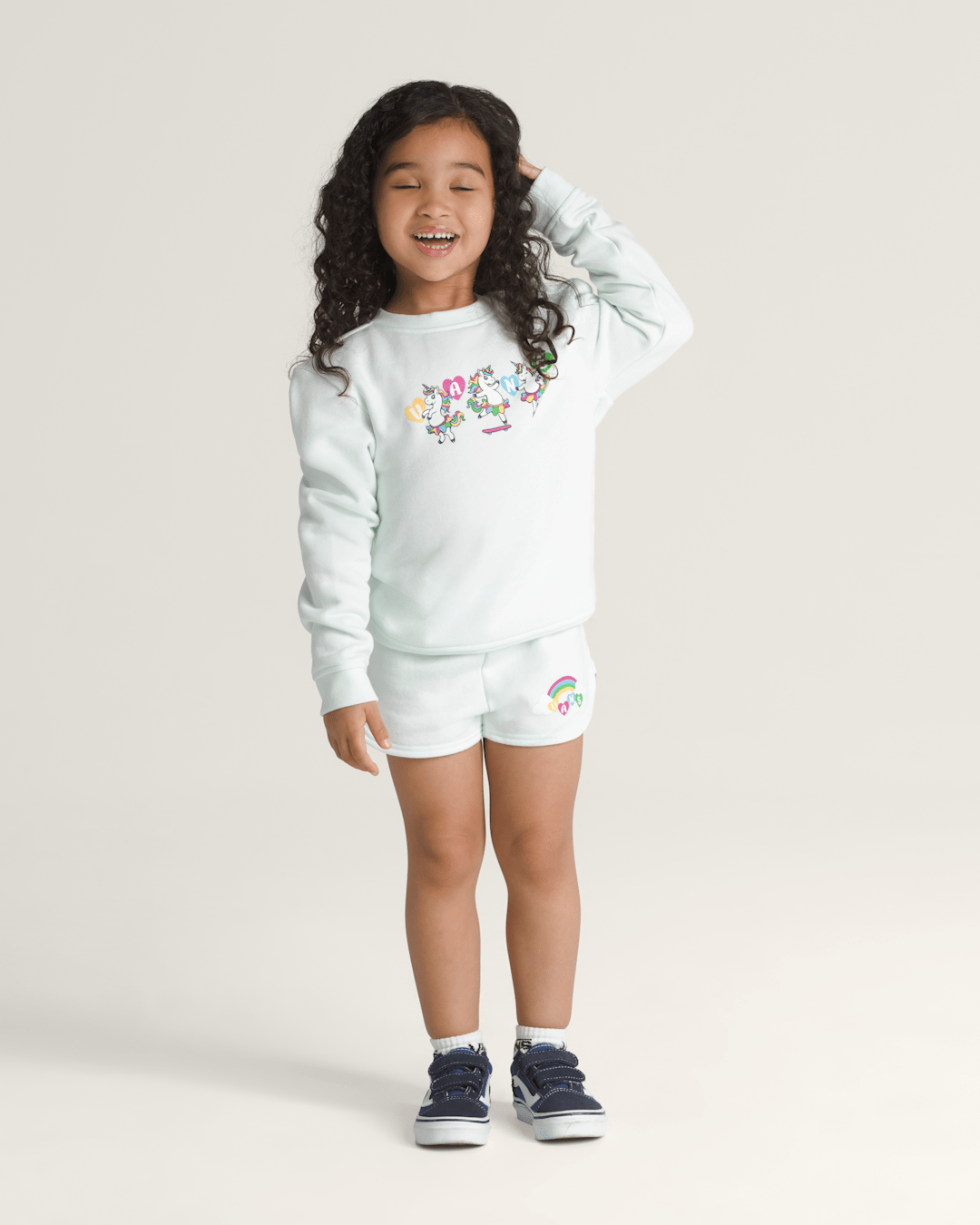 Little Kids Chasse Shorts in White Mint | Vans outlet