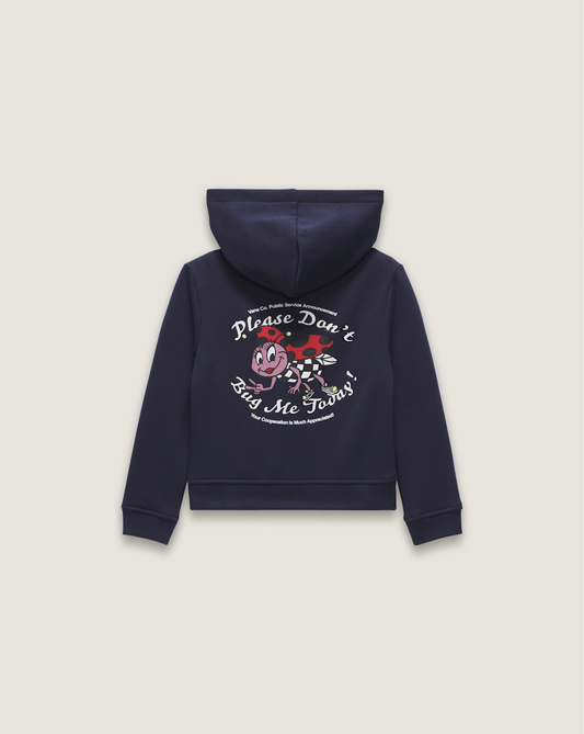 Little Kids Dont Bug Me Zip Hoodie in Parisian Night Blue | Vans near me